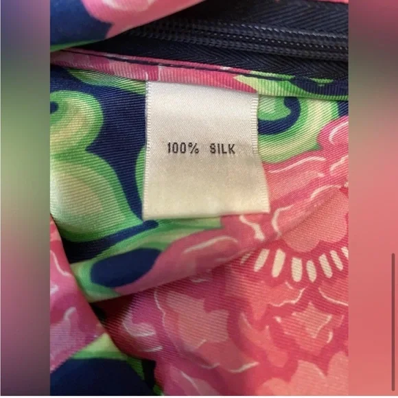 🌺 LILLY PULITZER 100% Silk Tara Flowy Sleeveless Blouse. Size 6. Excellent cond! - Picture 10 of 14